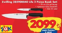 ZWİLLİNG 385900040 LİFE 2 PARÇA BIÇAK SETİ
